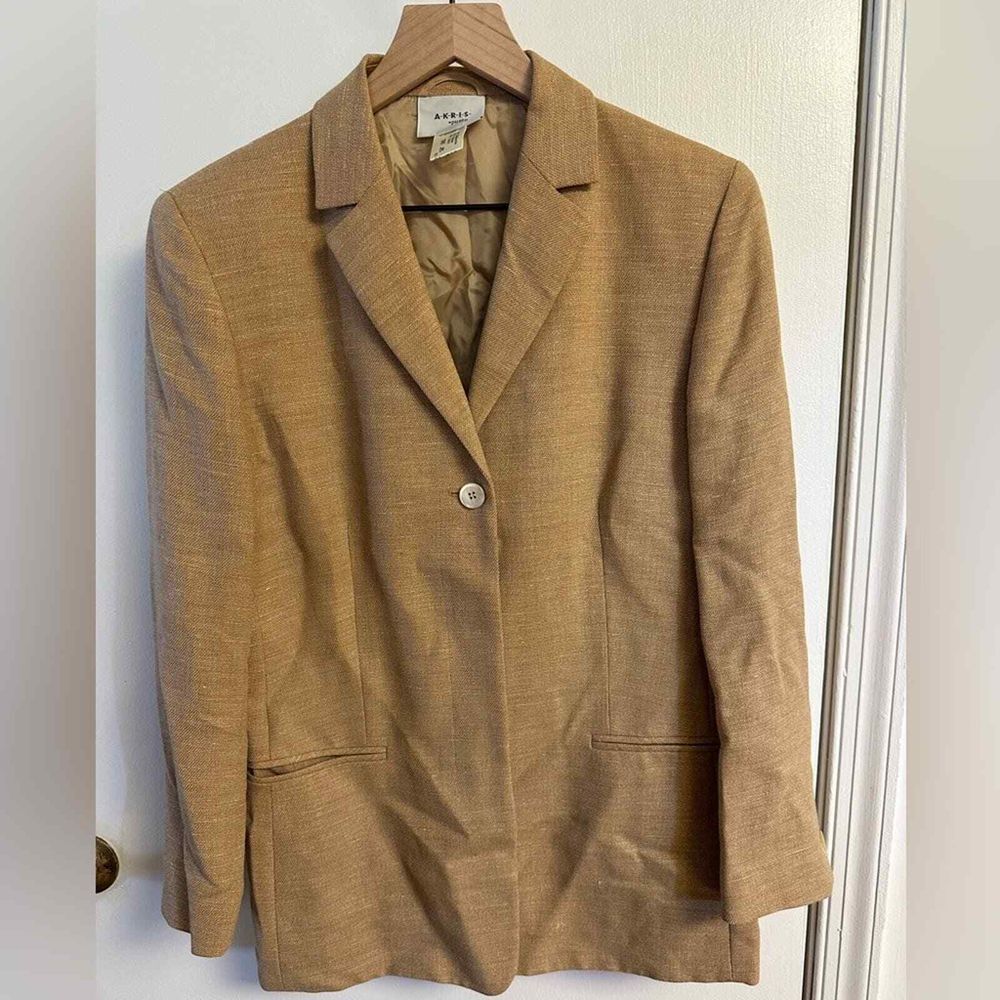 Akris Womens Blazer Virgin Wool and‎ Linen sz 8
